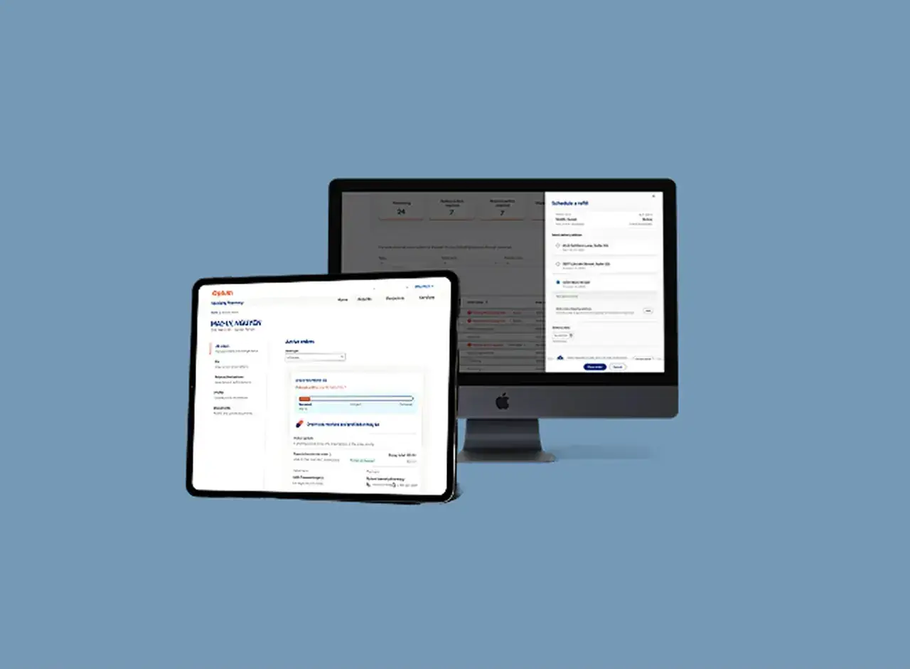 Final design shown on a desktop mockup